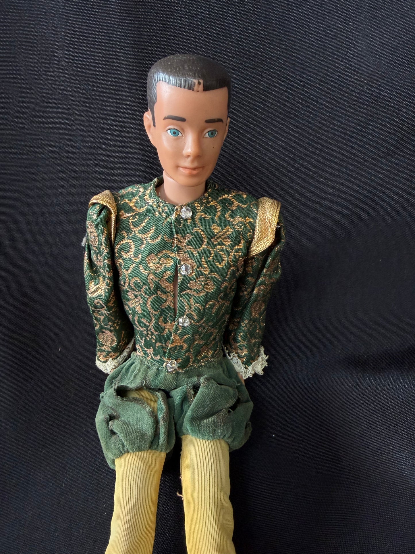 Vintage 1960's Ken Doll - "The Prince" Green and Gold Outfit