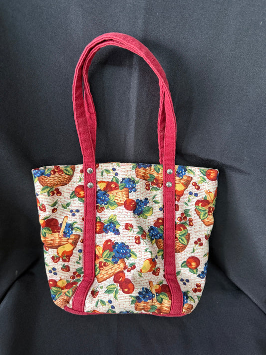 Longaberger Homestead — Small Tote Bag in Fruit Basket Pattern