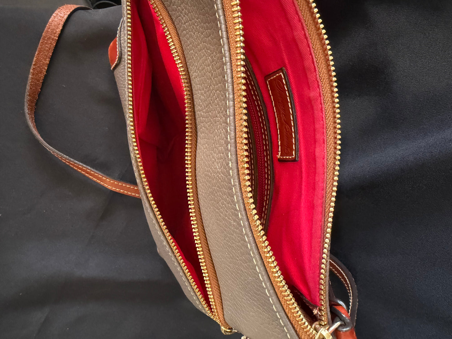 Dooney & Bourke Pebble Leather Crossbody Bag – Smoke Leather