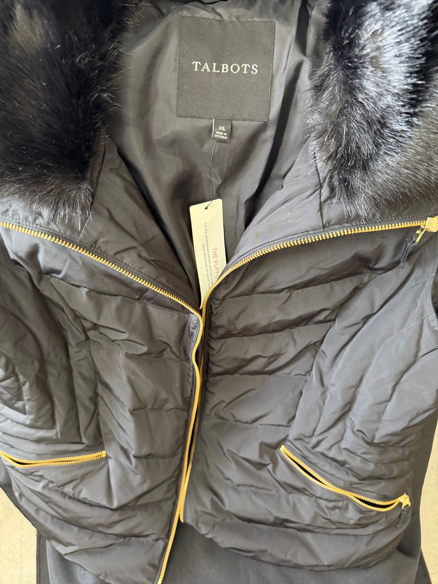 Talbots — Women's Down Black Puffer Vest (new with tag)