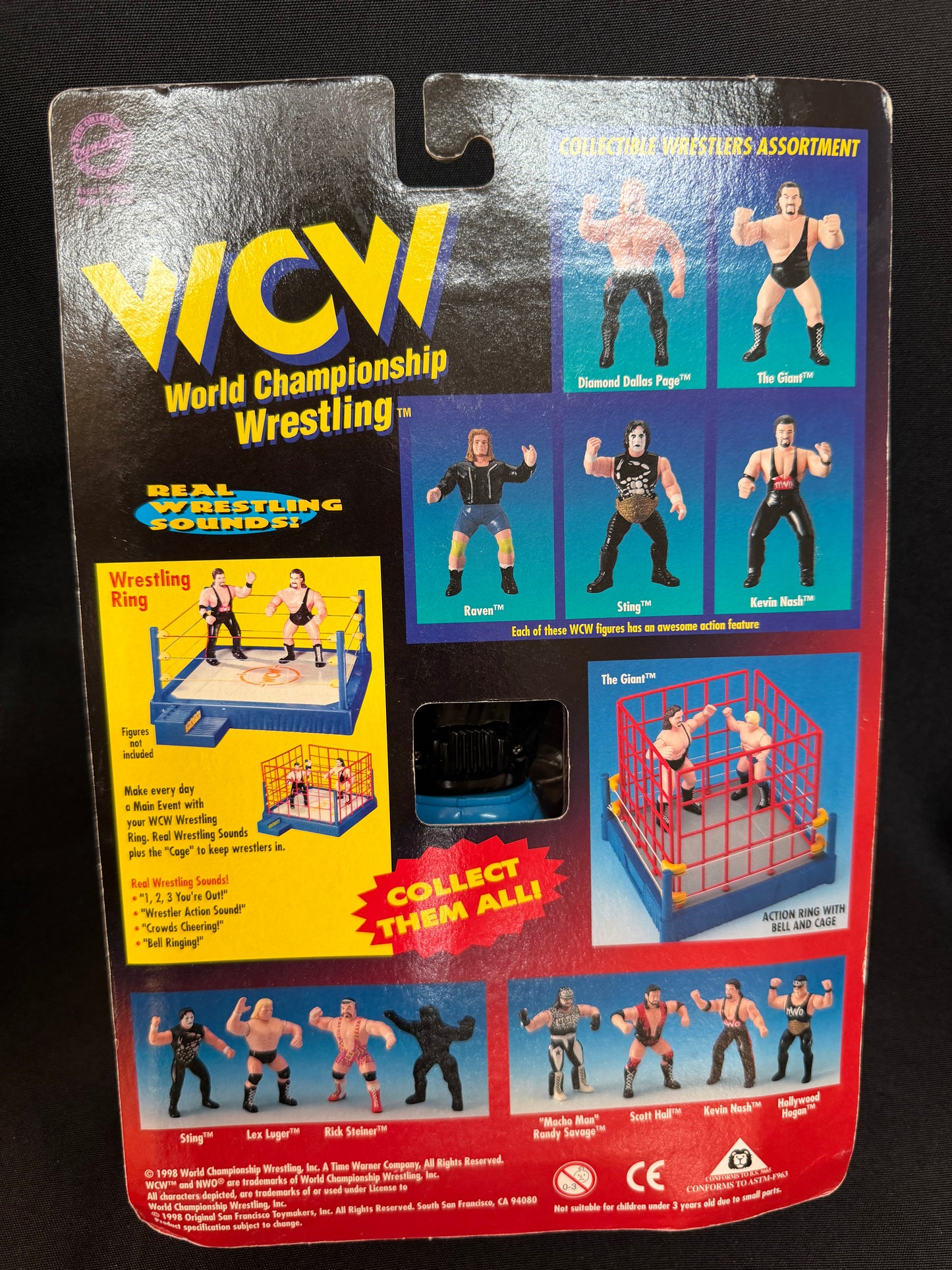 Vintage 1998 WCW Power Punch Raven Action Figure