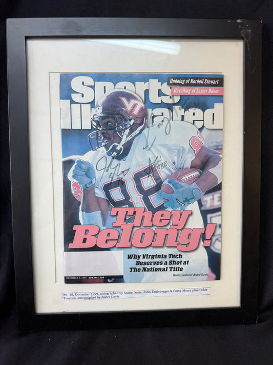 Sports Illustrated 1999 Issue featuring VT Wide Receiver Andre Davis (autographed)
