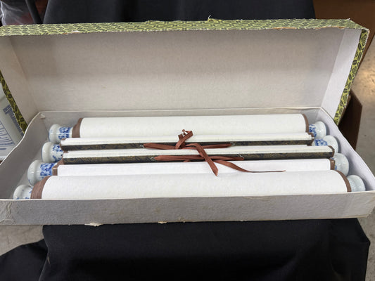 Vintage East Asian Hanging Scrolls - set of 4