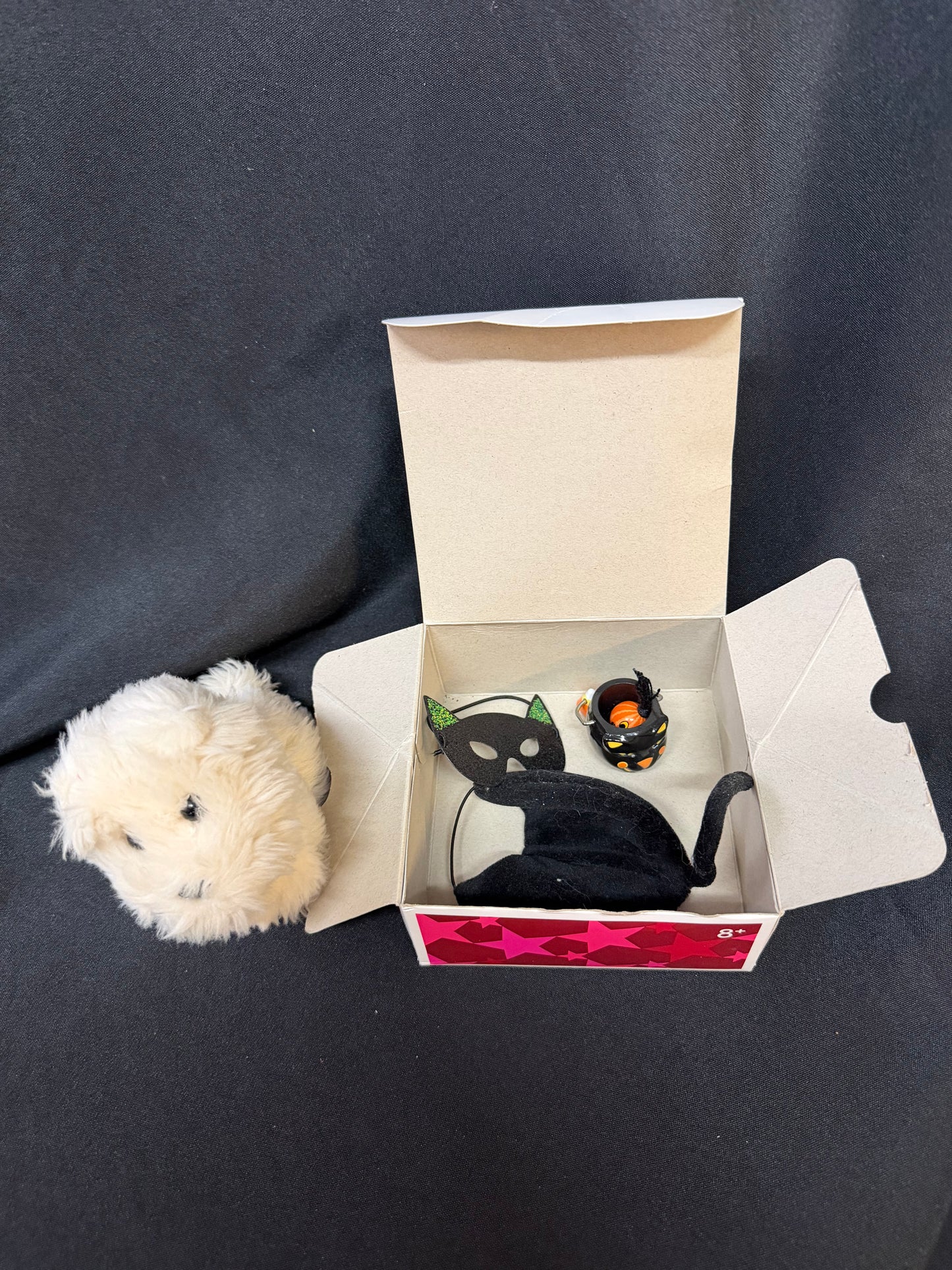American Girl Doll "Coconut" Dog — with Halloween Cat Costume