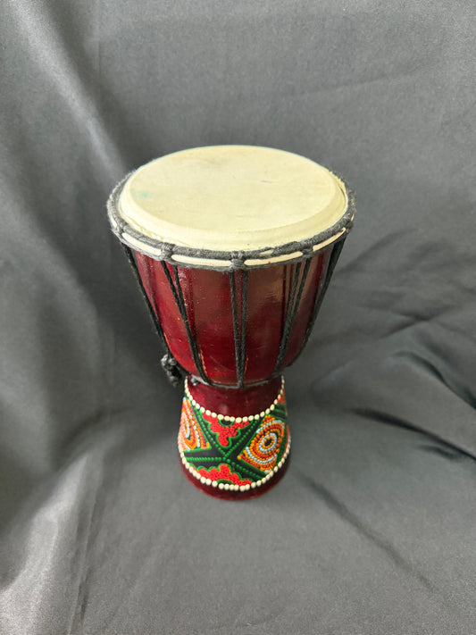 Hand-painted Wooden Djembe Drum
