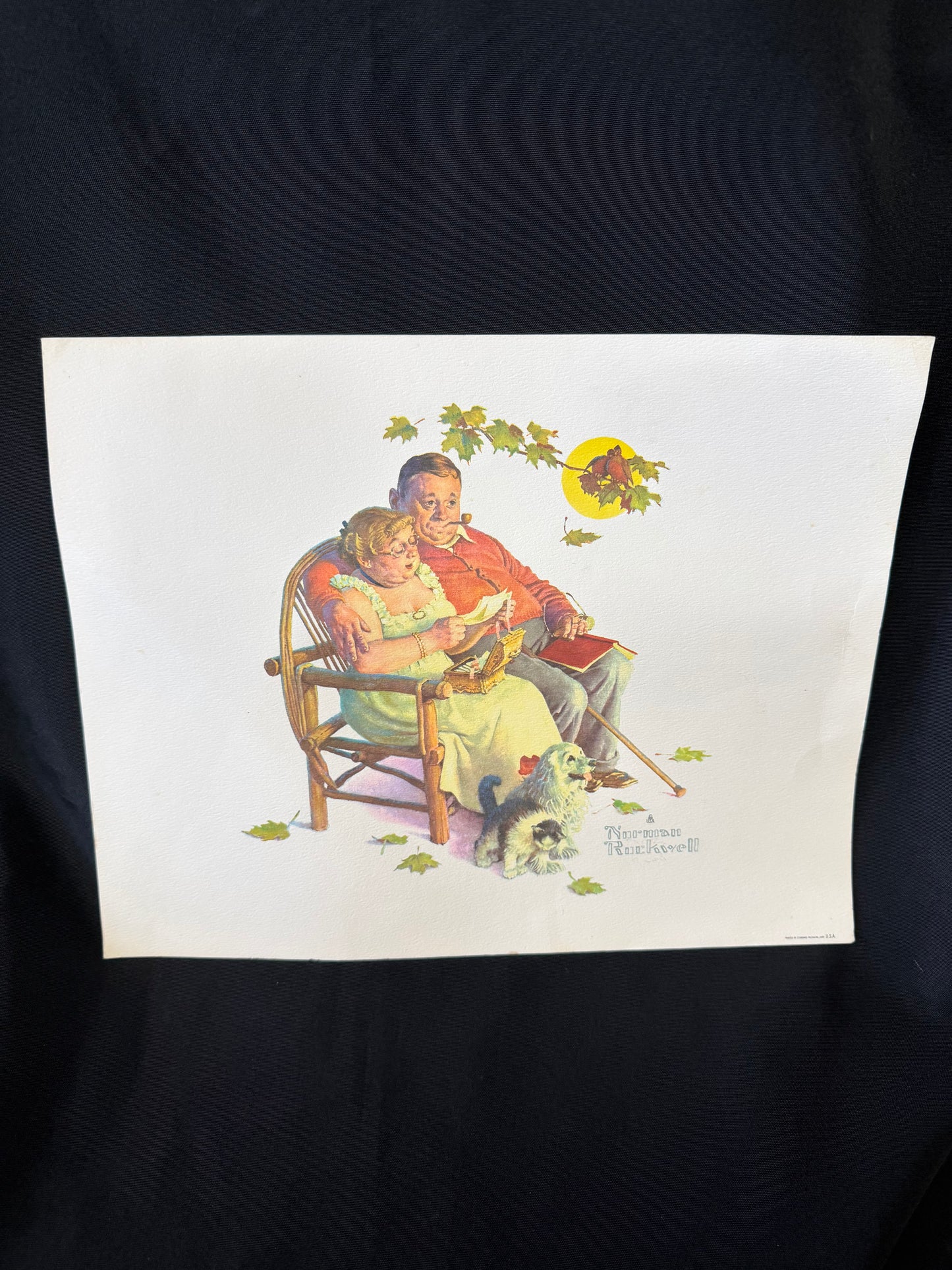 Norman Rockwell — "Fondly Do We Remember" & "Gaily Sharing Vintage Times" Art Print Set