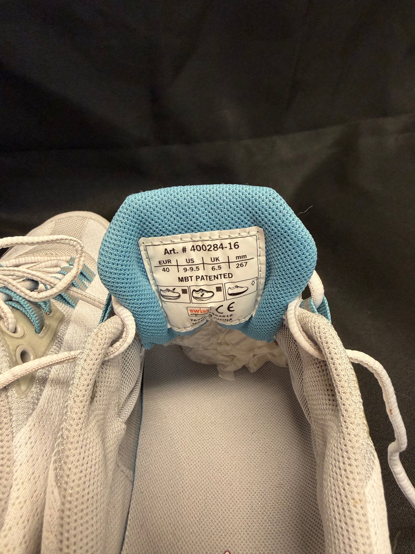MBT Mahuta Walking Shoe (White w/ Light blue lining)