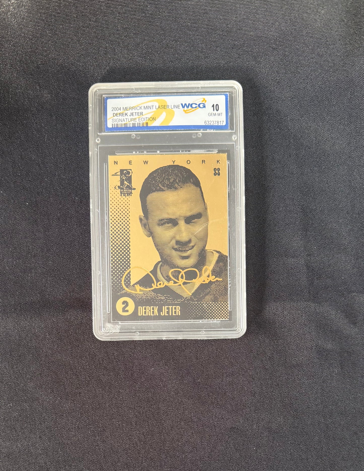 2004 Merrick Mint Derek Jeter Laser Line 23k Gold Signature Edition — GEM MT 10