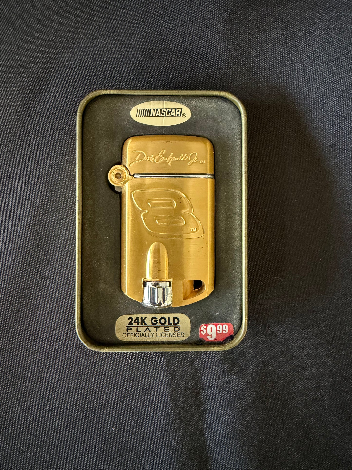 Dale Earnhardt Jr. 24K Gold-Plated NASCAR Butane Lighter