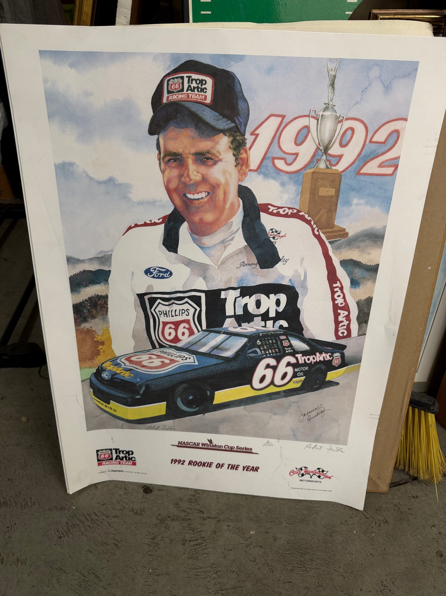 NASCAR #66 Jimmy Hensley 1992 Thunderbird Poster