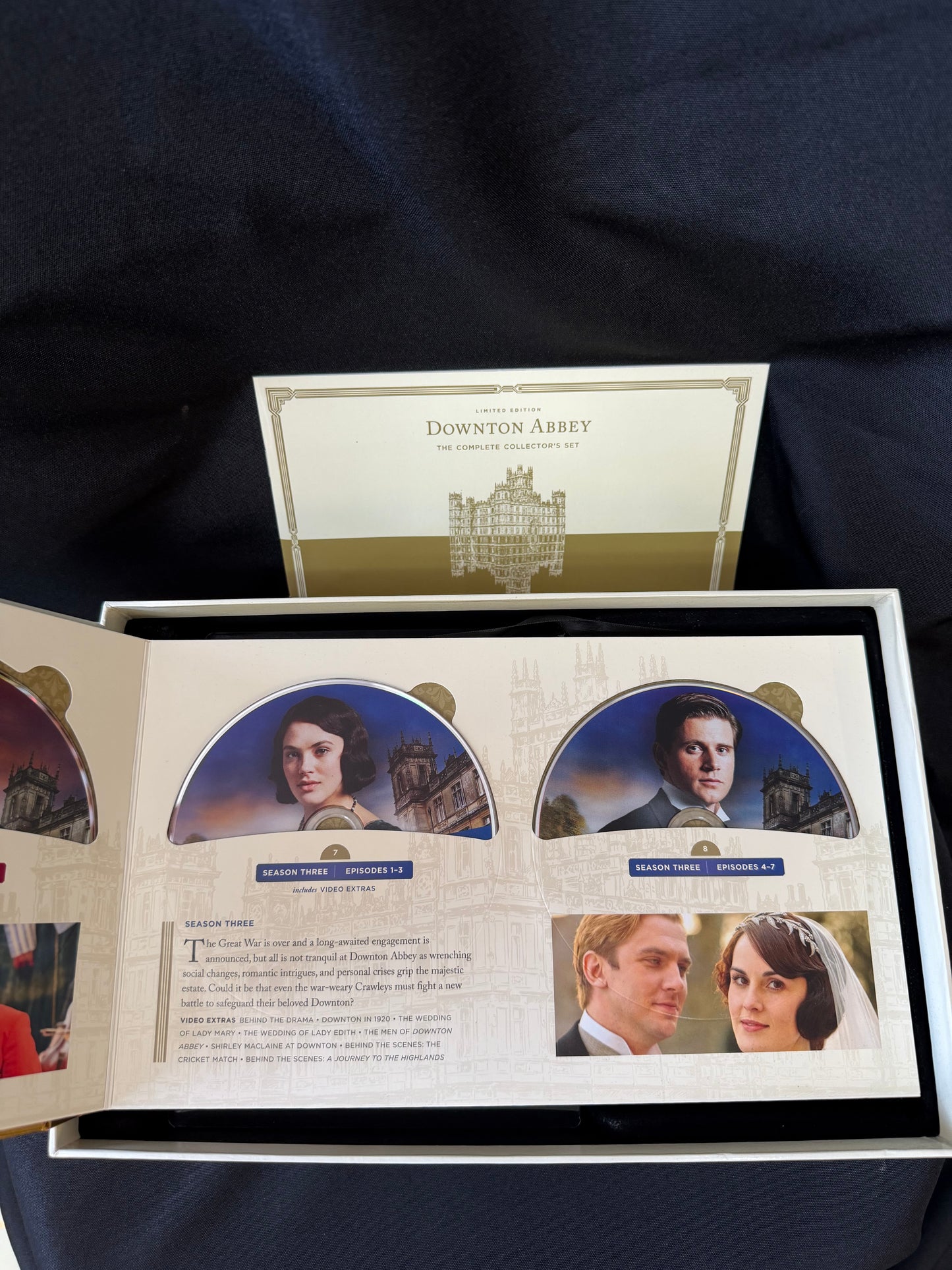 Downton Abbey — Complete Collector's Set DVD Box with Butler's Bell & Coasters