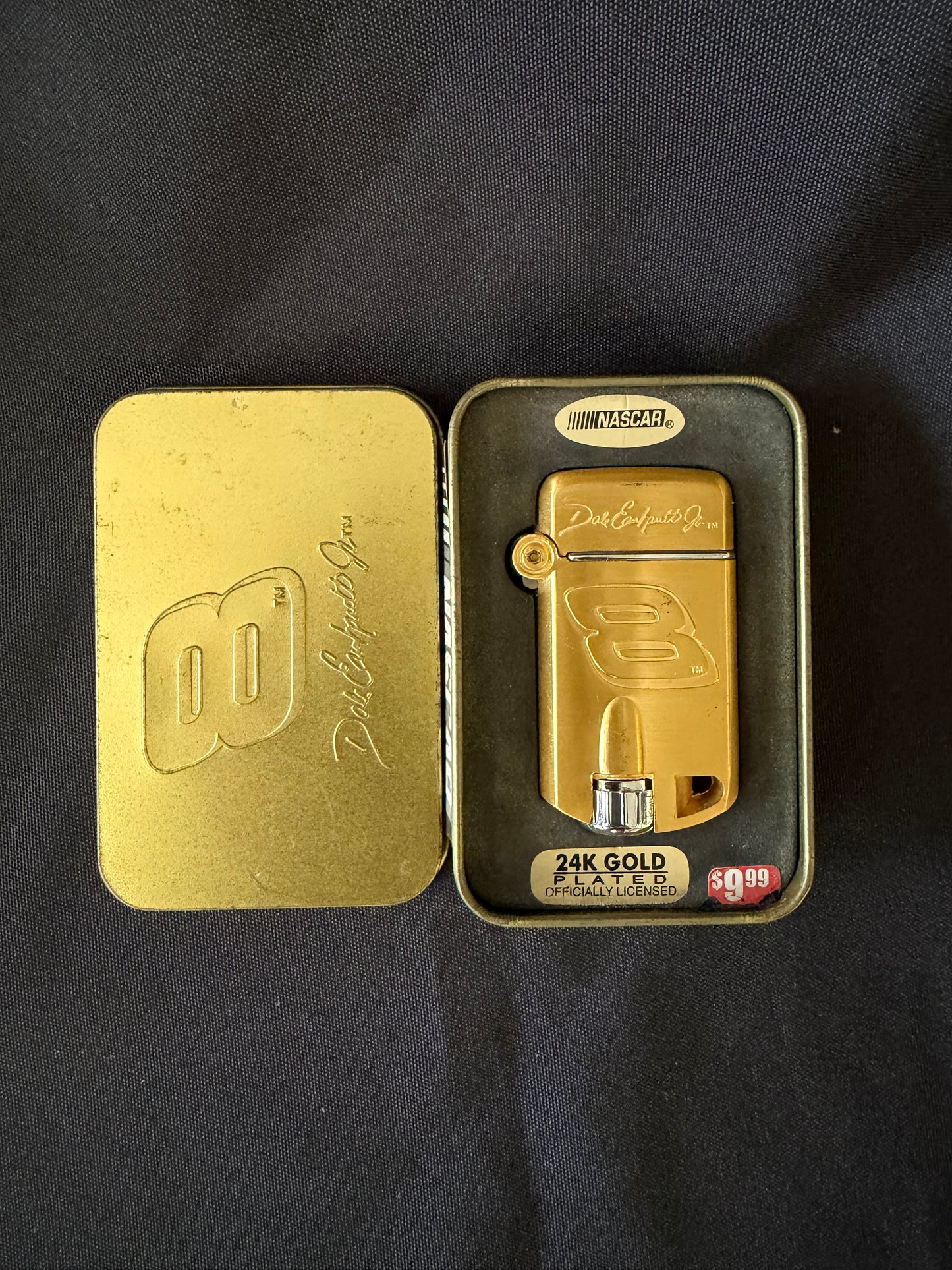 Dale Earnhardt Jr. 24K Gold-Plated NASCAR Butane Lighter