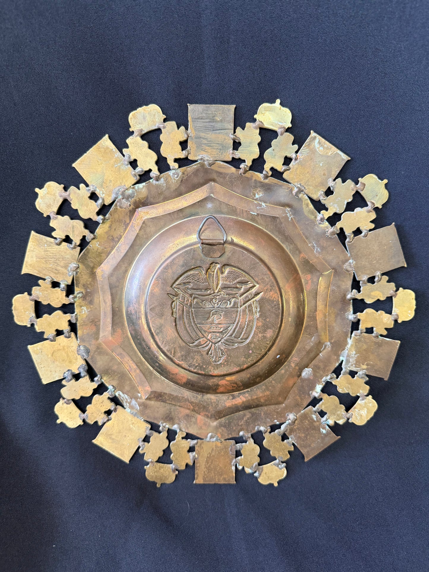 Commemorative Golden Display Plate — Cities of Columbia