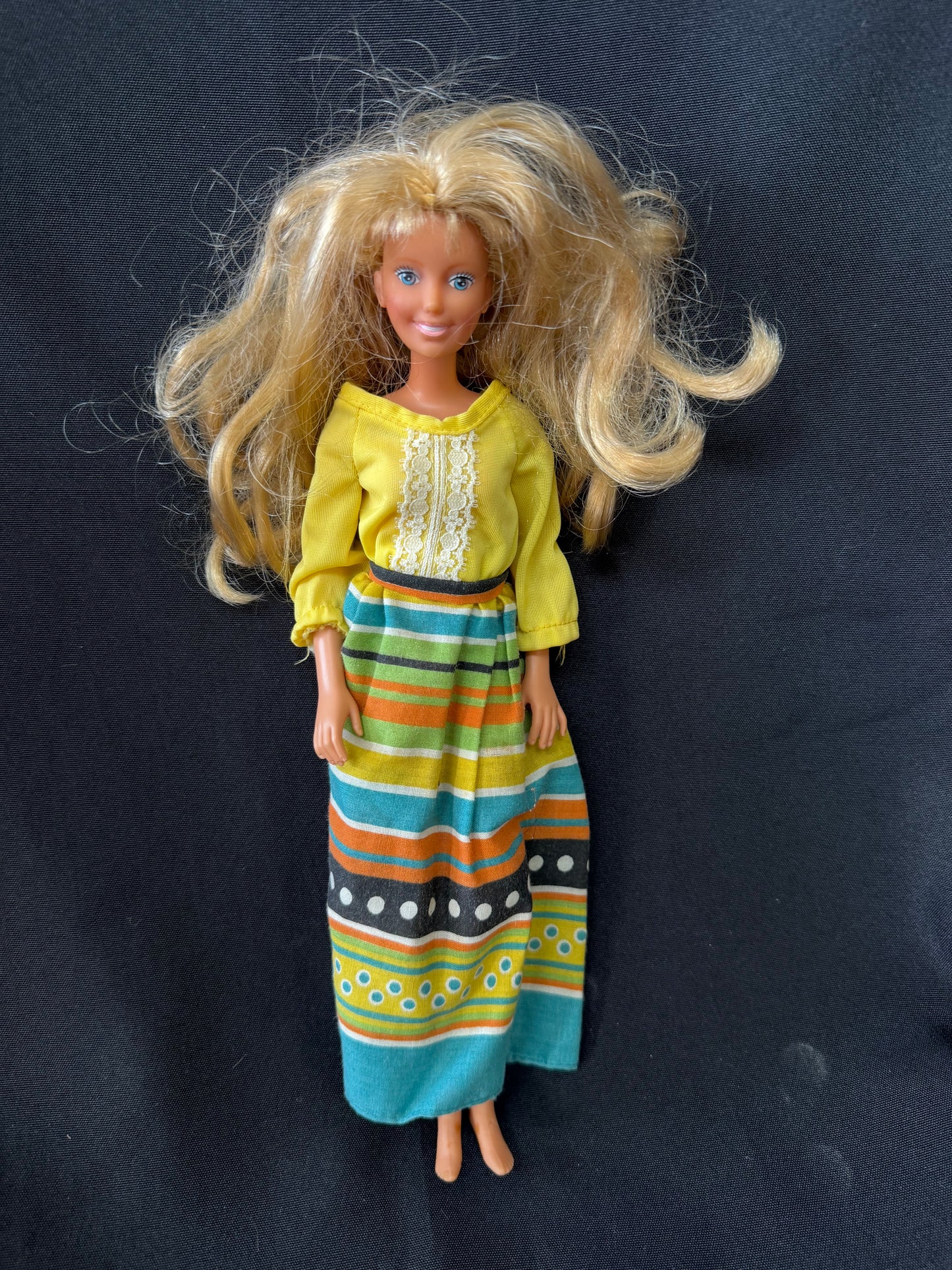 1987 Hasbro Doll - Yellow Colorful Dress