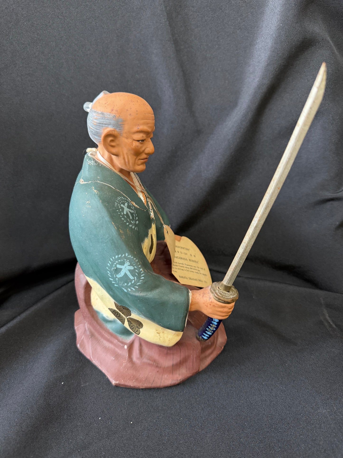 Hakata Urasaki Doll Co. — "Nagamasa Kuroda" Clay Statue (#U-117)