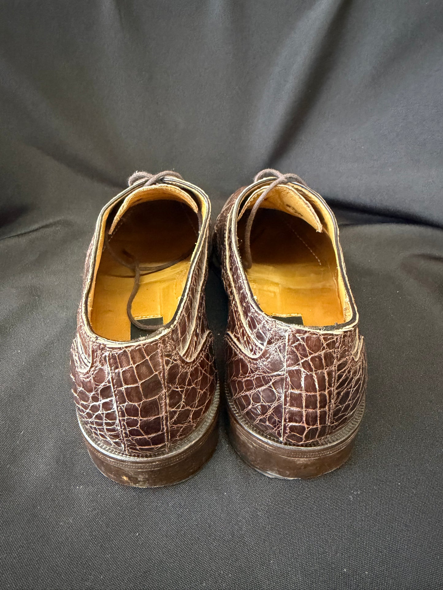 Zelli — Genuine Crocodile Leather Oxford Shoes (Style #1495, Size 8.5)