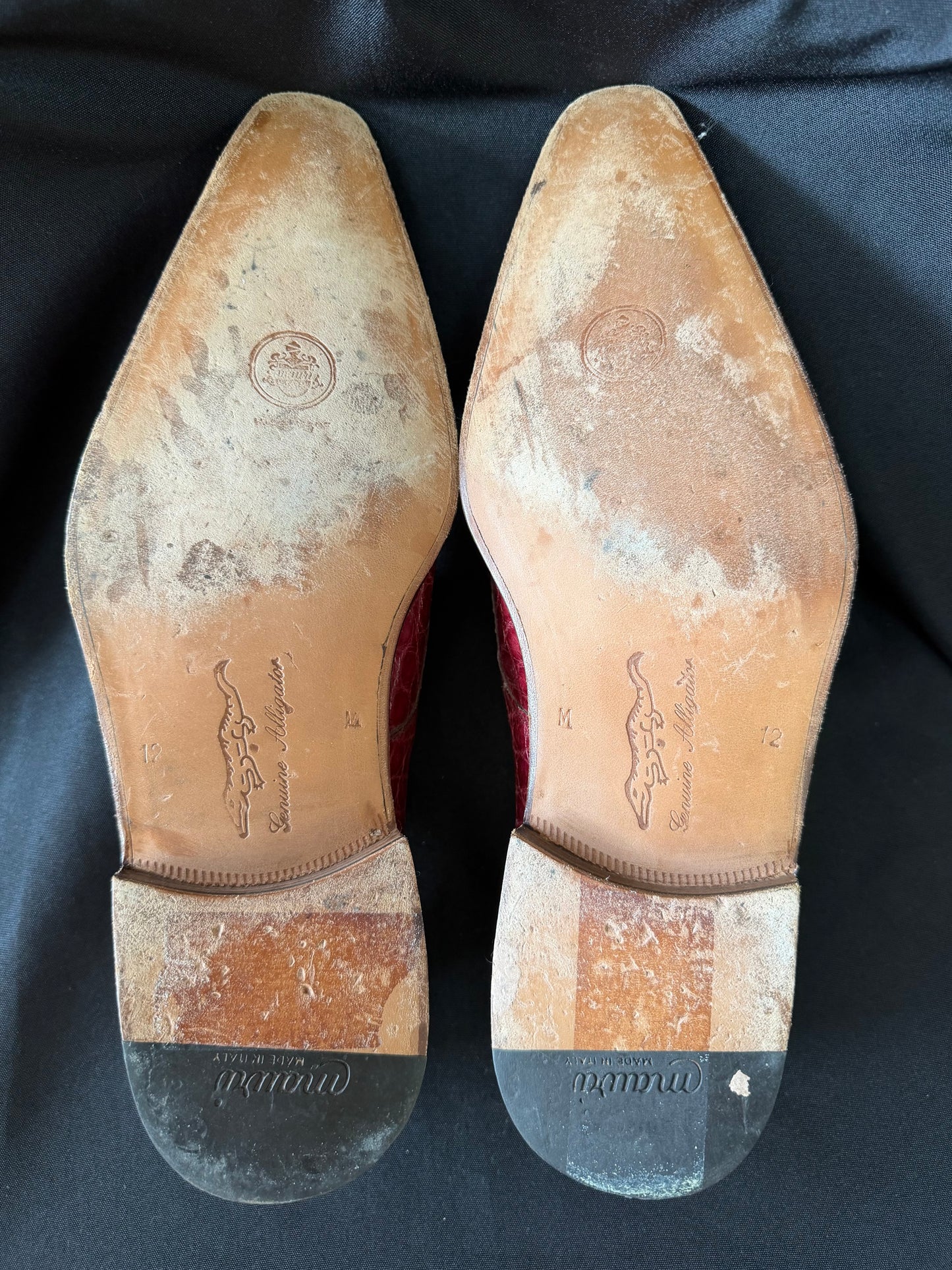 Mauri — Genuine Alligator Italian Dress Shoes in Red