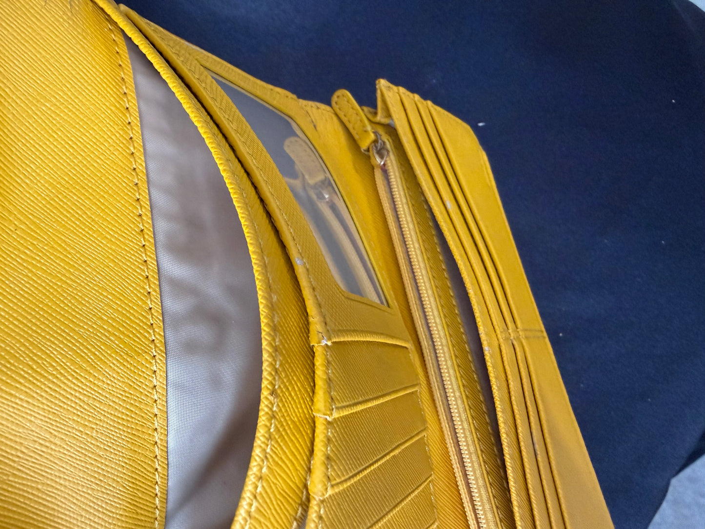 Coach Campbell Leather Wallet (Yellow)