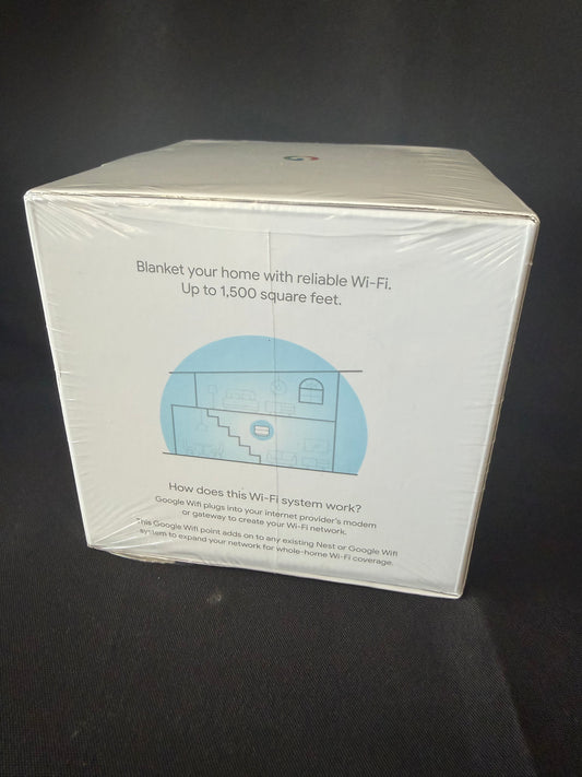 Google Wifi AC1200 — Mesh WiFi System (1500 Sq Ft Coverage, Factory Sealed)