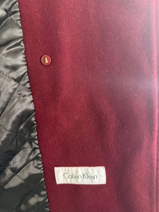 Red Wool Calvin Klein Coat Jacket