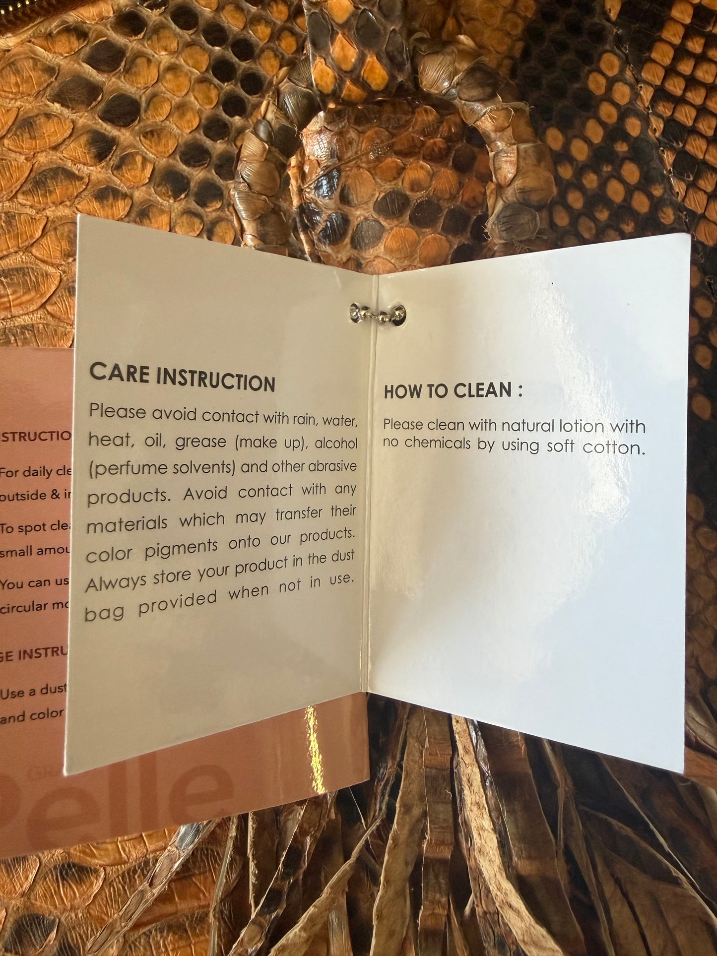 Grand Pelle — Genuine Python Leather Tote Bag