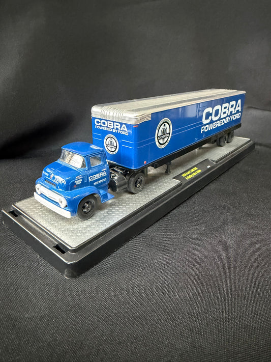 M2 Machines 1956 Ford C-500 COE & Shelby Cobra Trailer
