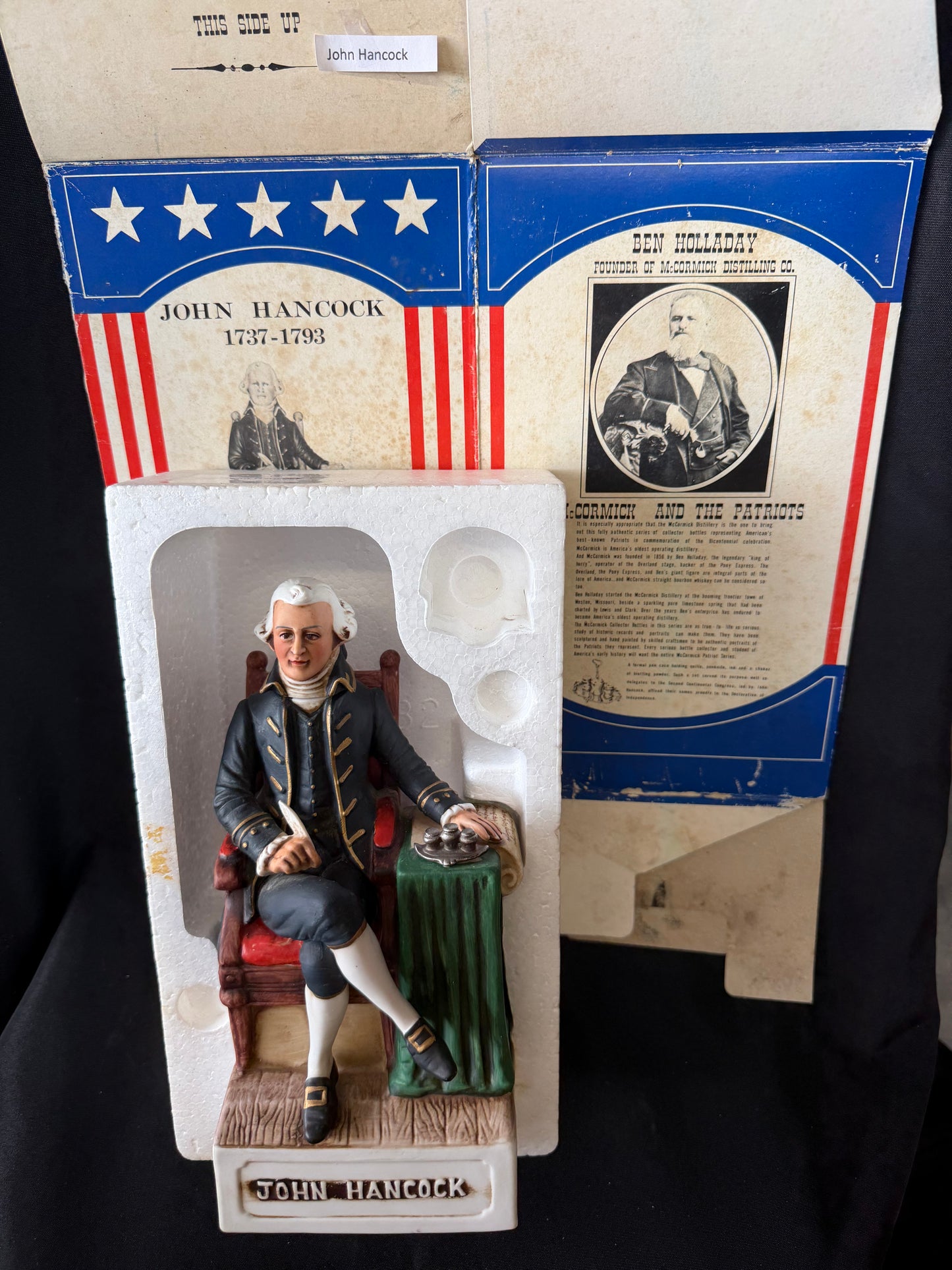John Hancock 1976 McCormick Bicentennial Series Decanter Empty