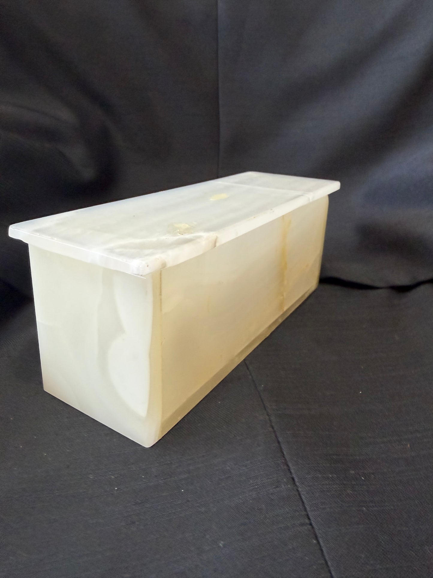 Handcrafted White Onyx Domino Set (29 Pieces)
