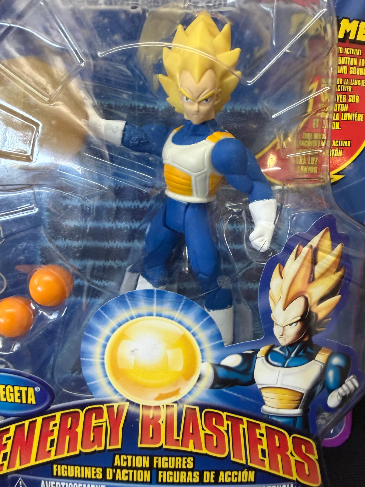 Dragon Ball Z Super Saiyan Vegeta Energy Blasters Action Figure (2001)