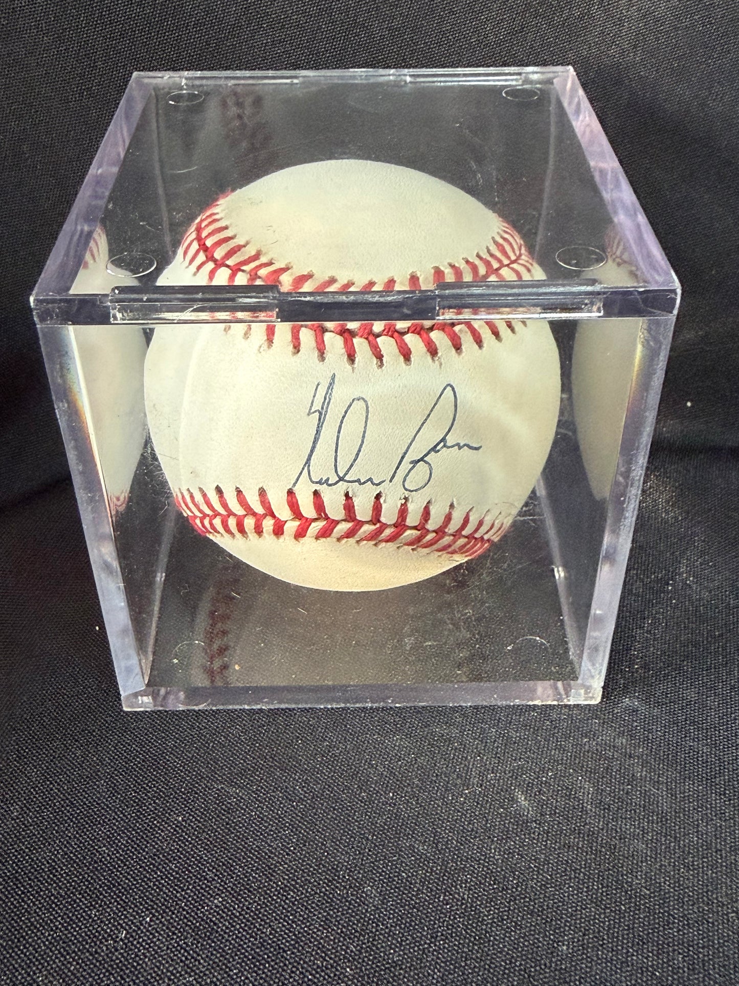 Nolan Ryan - "Nolan Knows Heat" Baseball Card and Autographed baseball