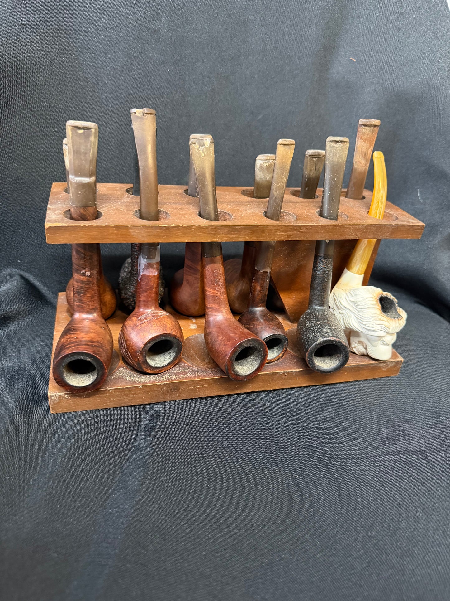 Set of 12 Vintage Smoke Pipes