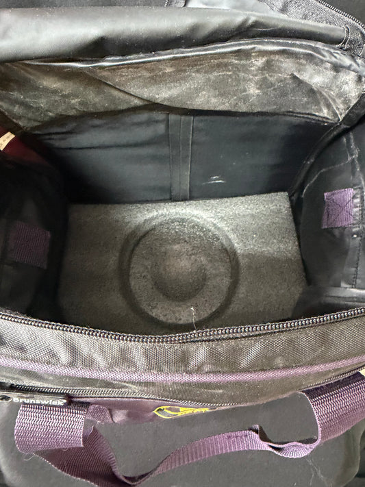 Ebonite Maxim Bowling Ball (Purple Swirl) & Brunswick Carrying Bag