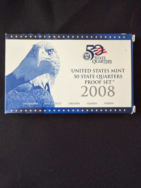 United States Mint 50 State Quarters Proof Set - 2008