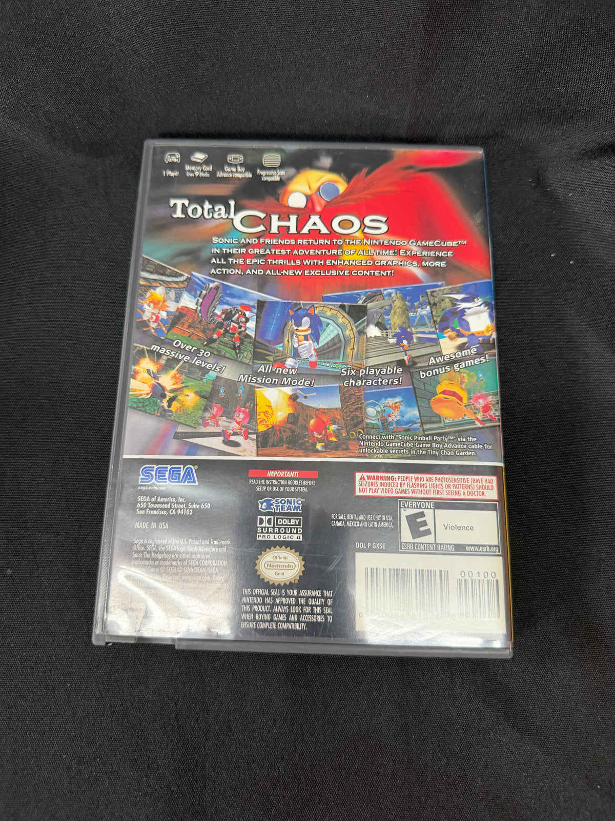 Sonic Adventure DX (Nintendo Game Cube)