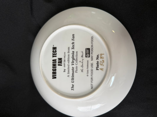 Danbury Mint - the Ultimate Virginia Tech Fan Plate (23k gold trimmed)