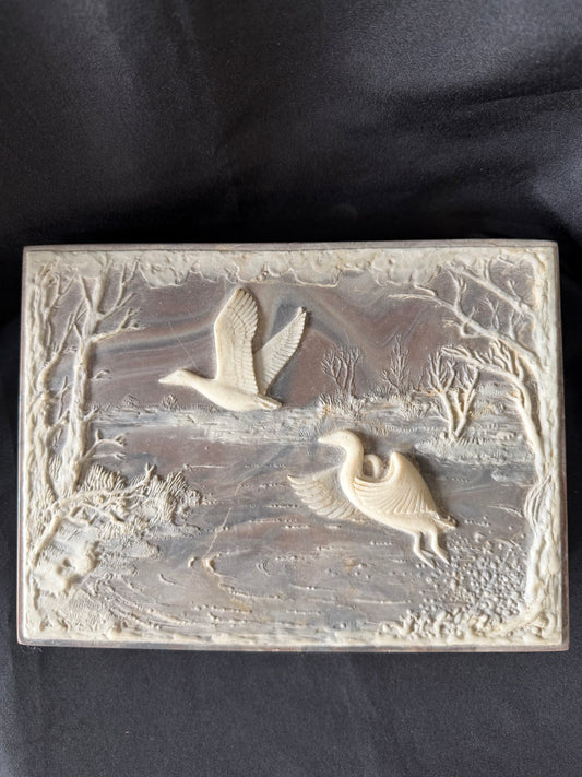 Incolay Stone Jewelry Box - Two Birds (Made in USA)