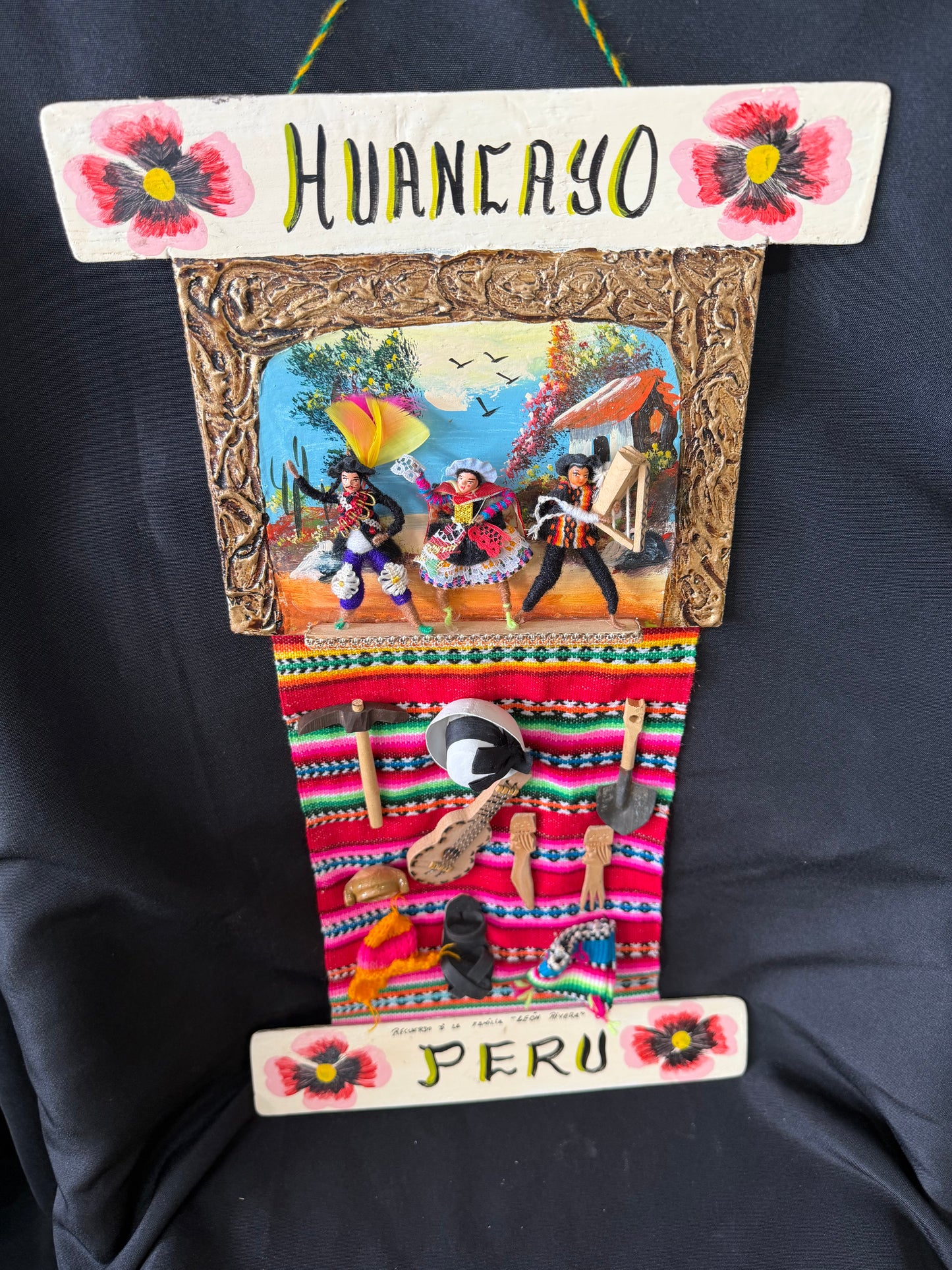 Vintage Peruvian Hanging Artwork from Huancayo