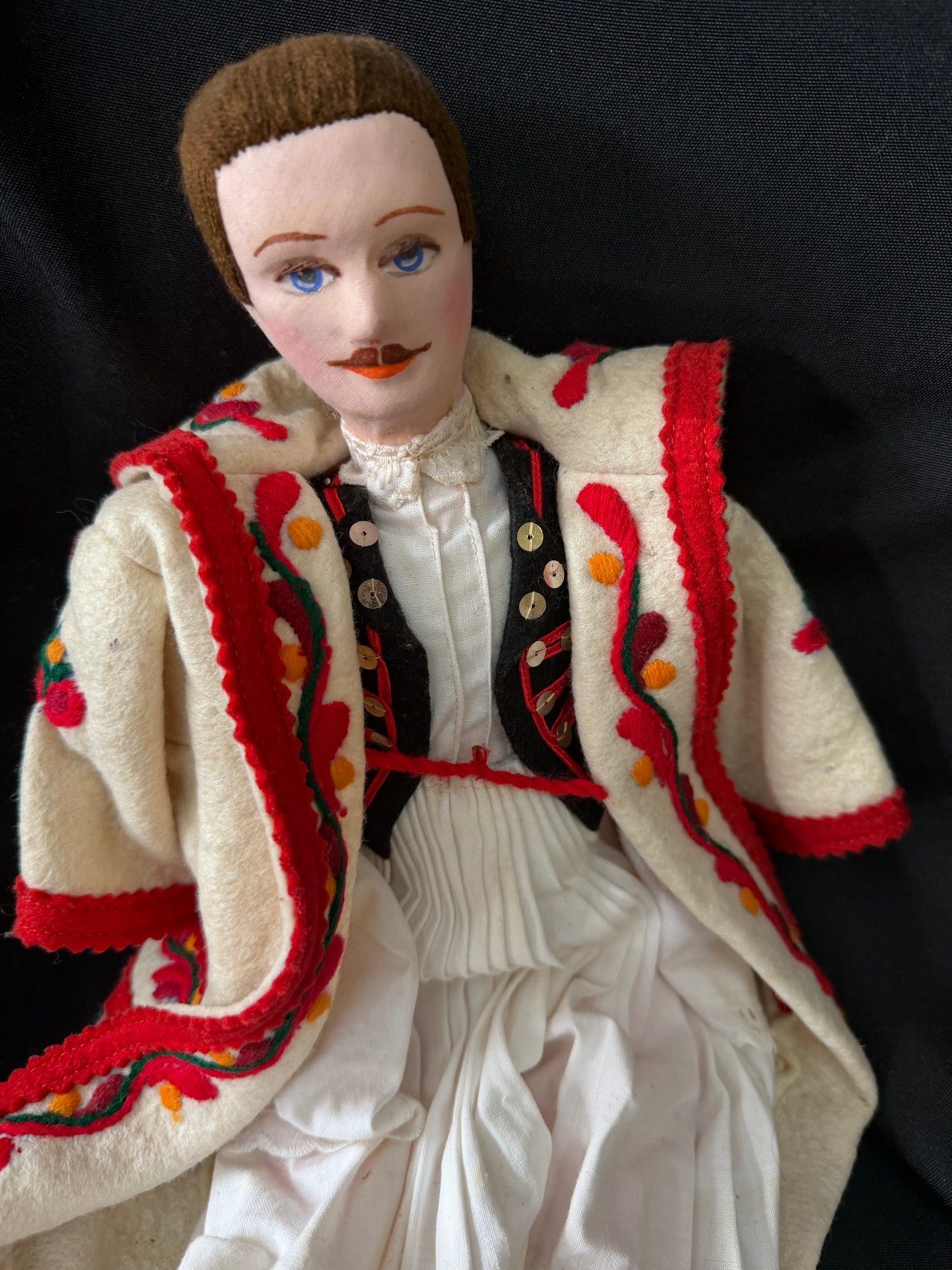 Hungarian Man Doll in Traditional Celebration Costume