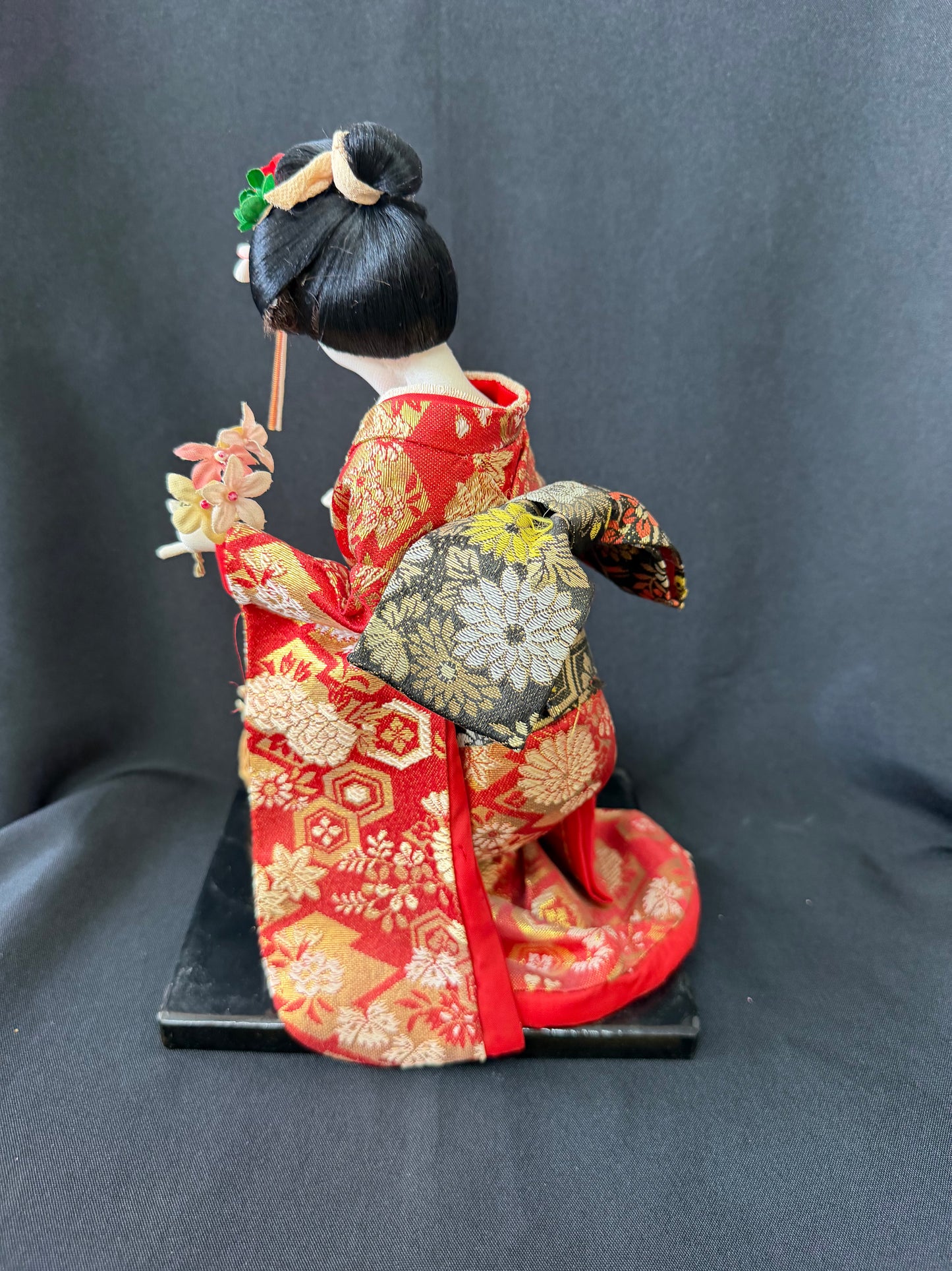 Vintage Japanese Geisha Doll — Red & Gold Kimono by Nishi & Co.