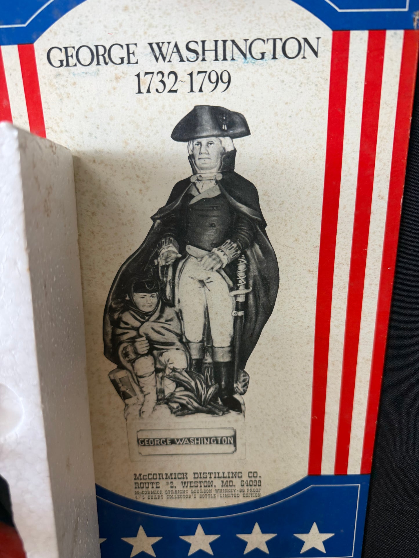George Washington 1976 McCormick Bicentennial Series Decanter