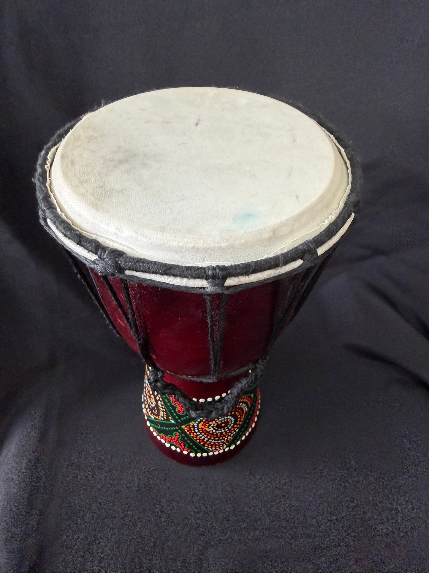 Hand-painted Wooden Djembe Drum