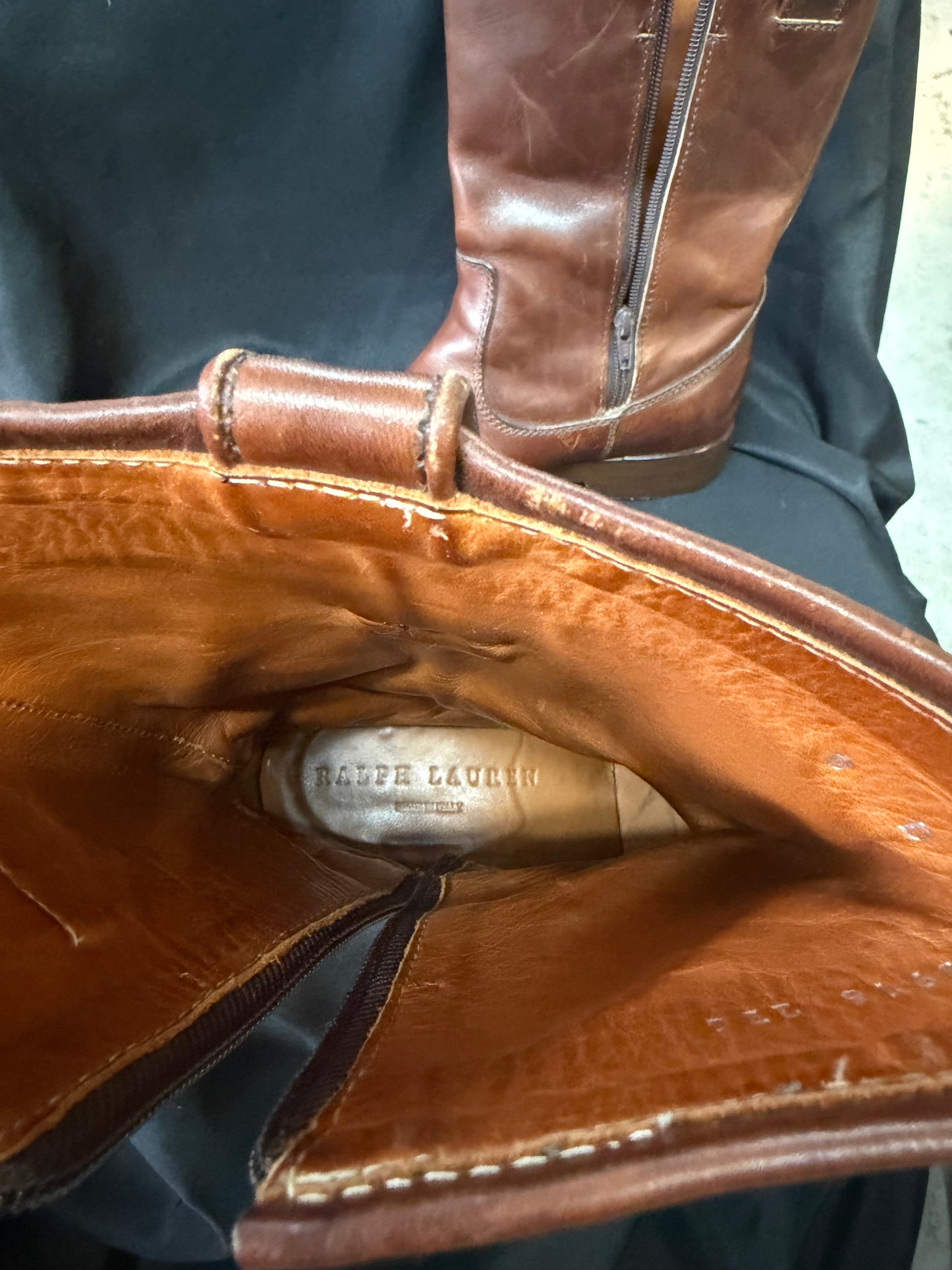 Brown Leather Boots by Ralph Lauren - Made in Italy