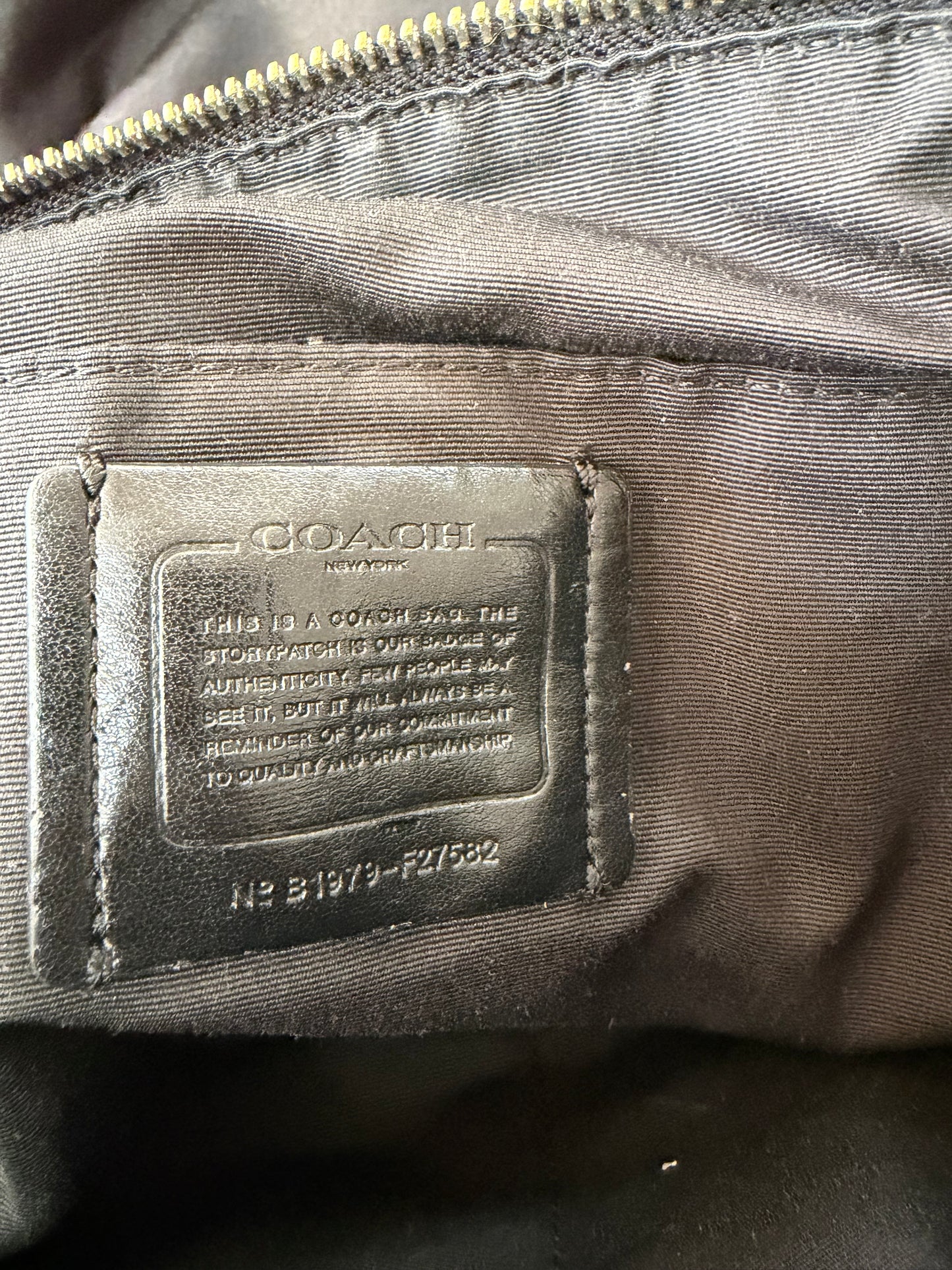 Coach Small Kelsey Satchel Handbag - Black Monogram Canvas