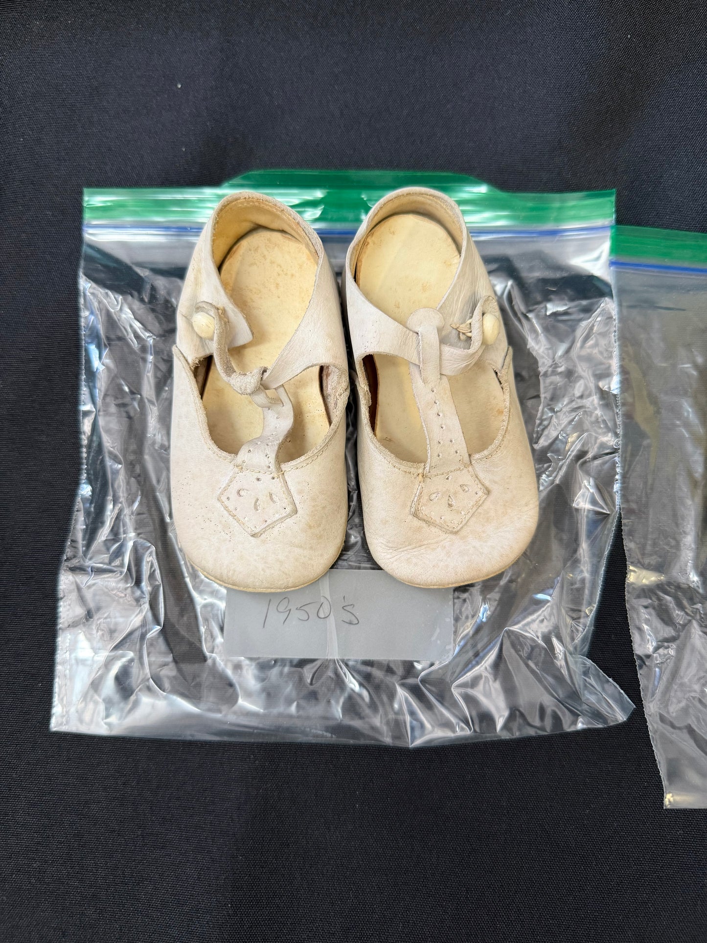 Vintage 1950s Baby Clothing & Shoes with 1920s Baby Shoes — Presented in Vintage Sears Holiday Gift Box