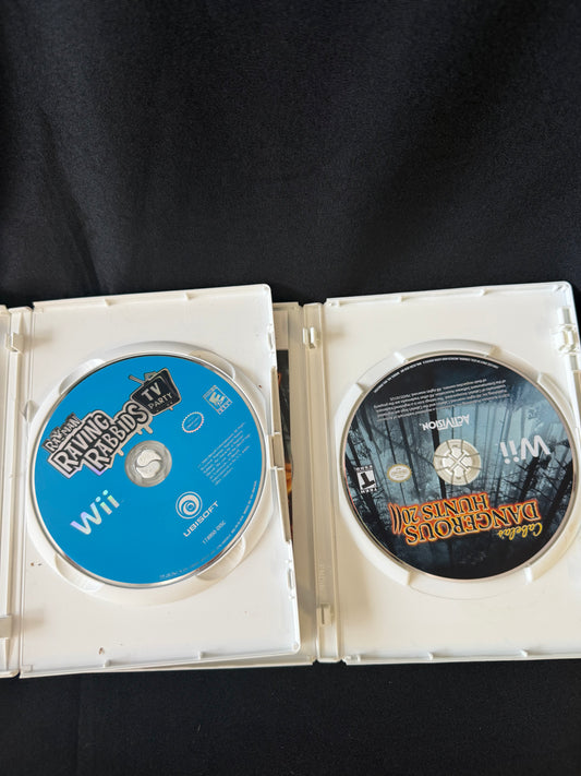 Cabela’s Dangerous Hunts 2011 & Rayman Raving Rabbids: TV Party (Nintendo Wii) — Set of 2