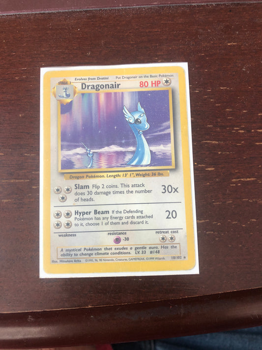 Pokemon Dragonair Rare 1999