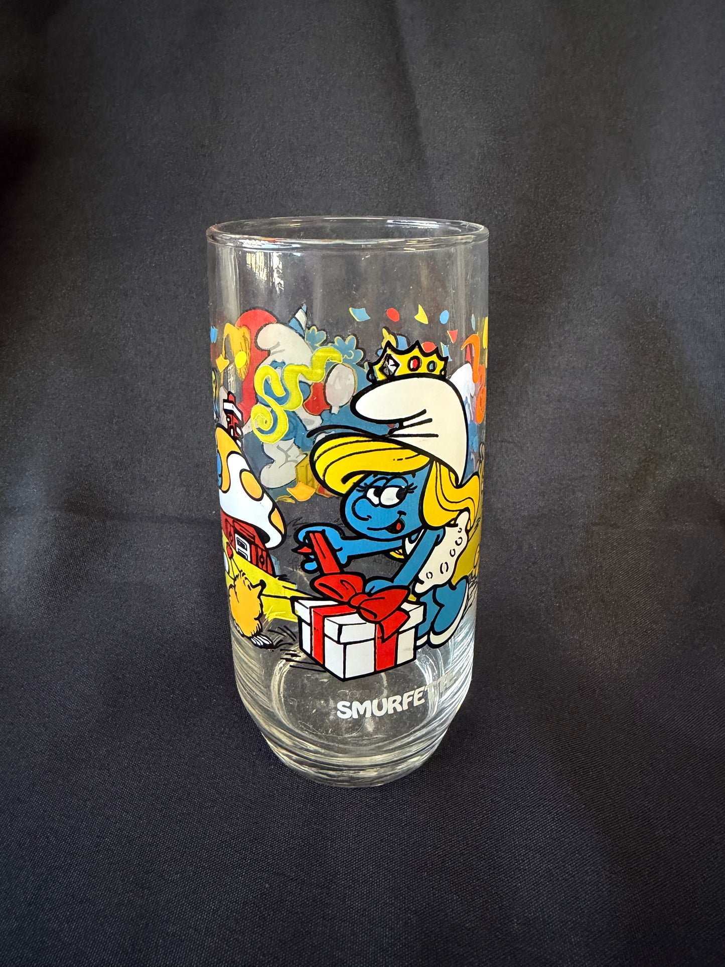 Smurfs Collectors Drinking Glass set (vintage 1983) - Wallace Berrie & Co. and Peyo