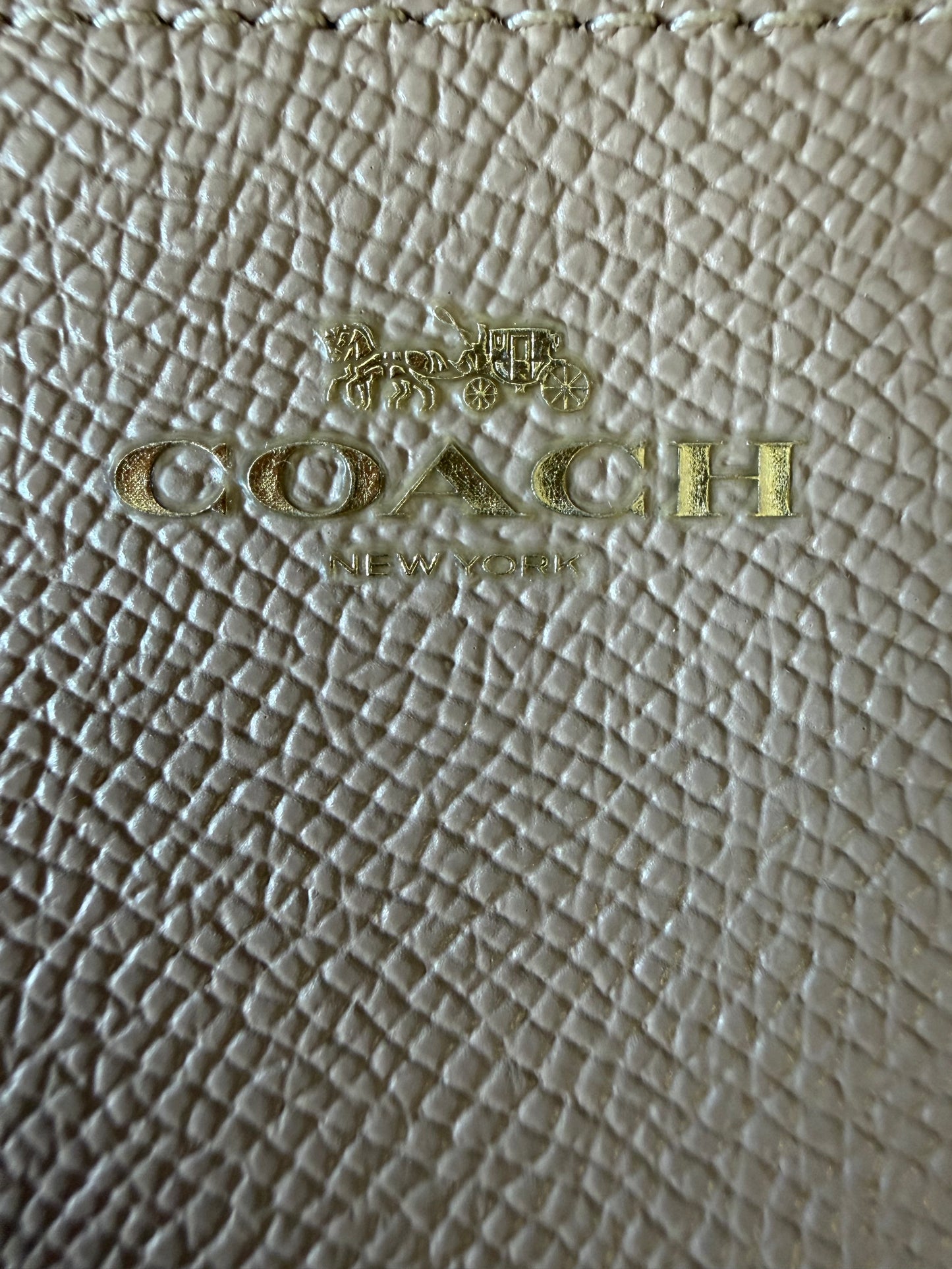 Coach Corner Zip Wristlet in Crossgrain Leather