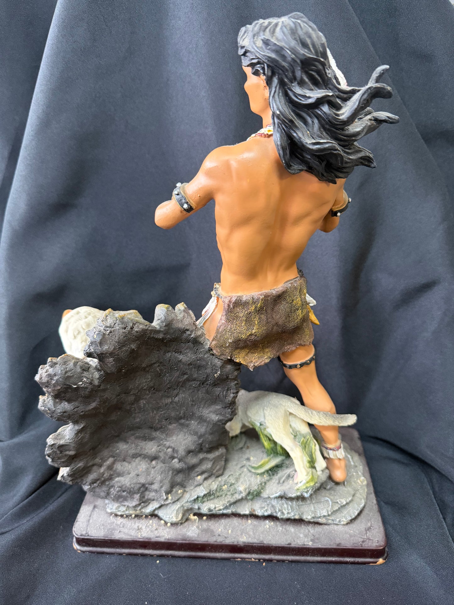 D.M.B. Collection: Native American Statue Eagle and Wolf