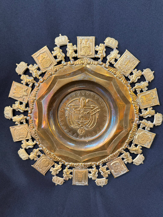 Commemorative Golden Display Plate — Cities of Columbia
